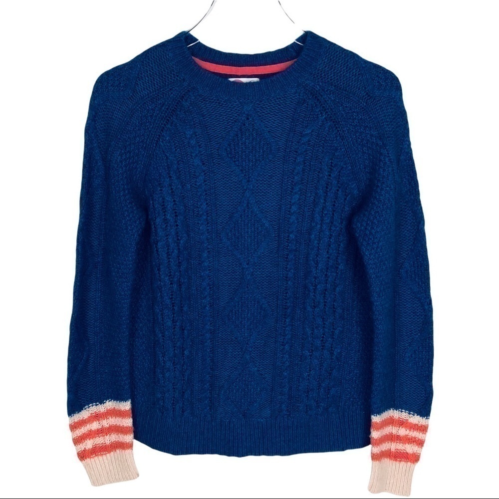 𝅺MINI Boden Johnny B Crew Neck Striped Cuff Sweater